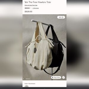 We The Free Hawkins Black Tote Excellent Condition